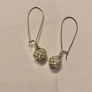 Diamond Ball Drop Earrings